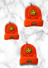 Load image into Gallery viewer, Kandykorn X Slimyburger - Neon Orange Slimyburger X Nirvana Smiley Ski Mask/Beanie
