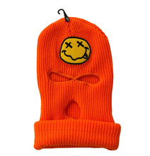 Load image into Gallery viewer, Kandykorn X Slimyburger - Neon Orange Slimyburger X Nirvana Smiley Ski Mask/Beanie

