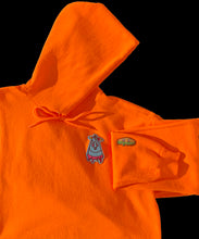 Load image into Gallery viewer, Kandykorn X Slimyburger - Pumpkin Patch Orange Hoodie or Purple Haze W/ Soo Catwoman on backside, Ribbed Cuffs &amp; Waist Band Sizes (S-XL)
